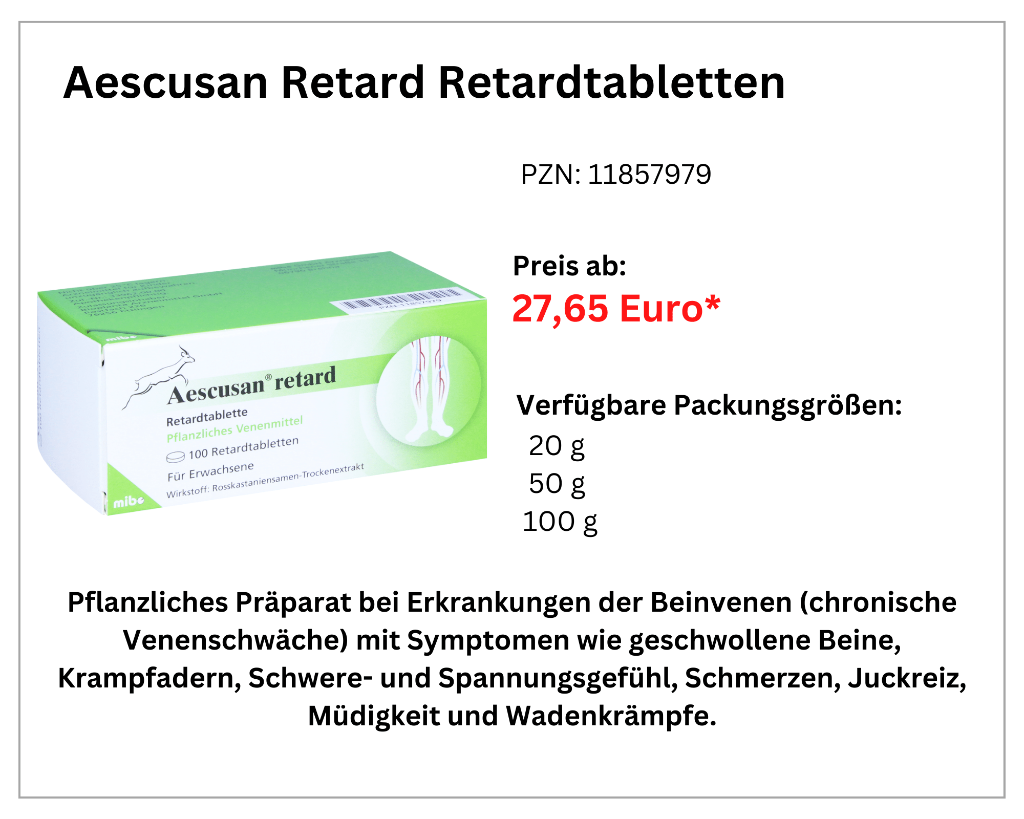  Aescusan retard Retardtabletten width=