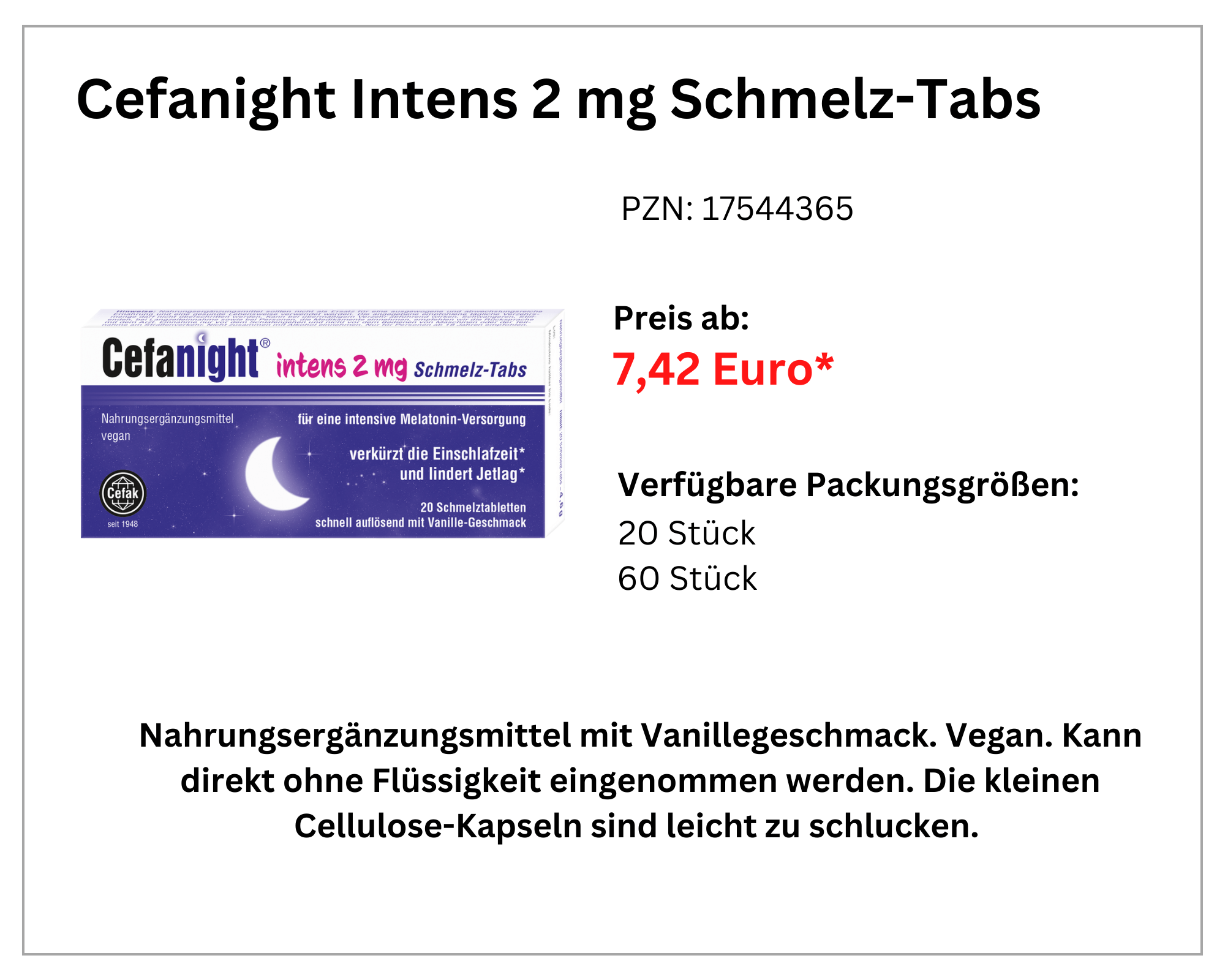  Cefanight Intens 2 mg Schmelz-Tabs width=