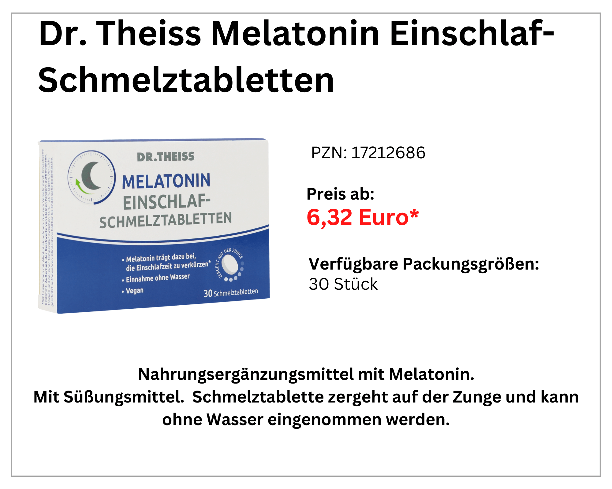  Dr. Theiss melatonin Einschlaf-Tabletten width=