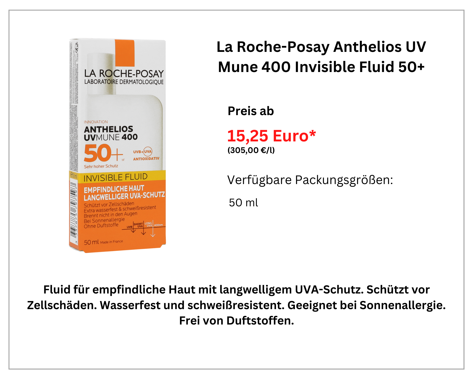  La Roche-Posay Anthelios Invisible Fluid UVMune 400 width=