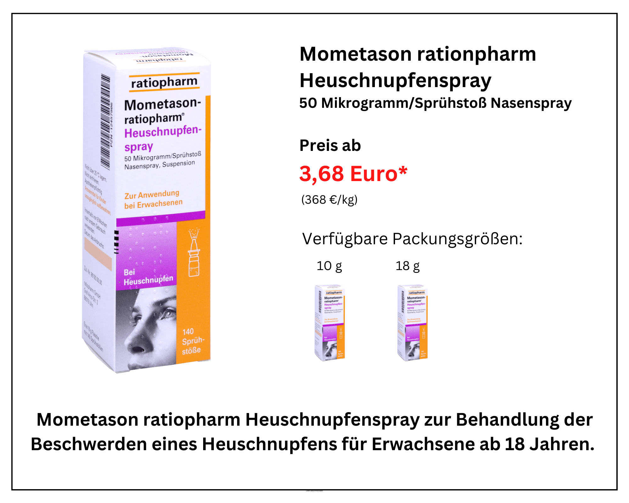 Mometason ratiopharm Nasenspray