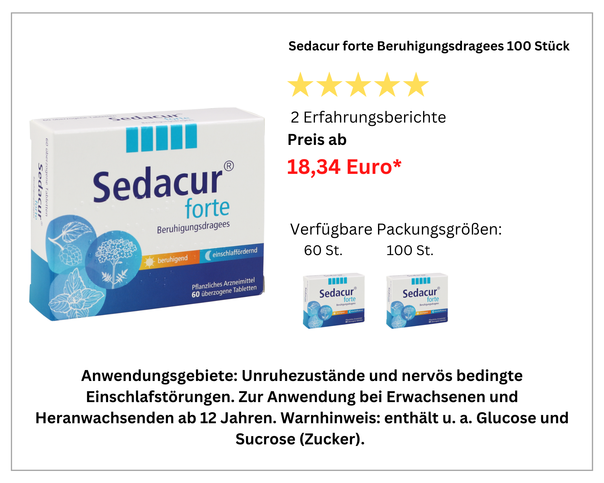 Sedacur forte Dragees width=