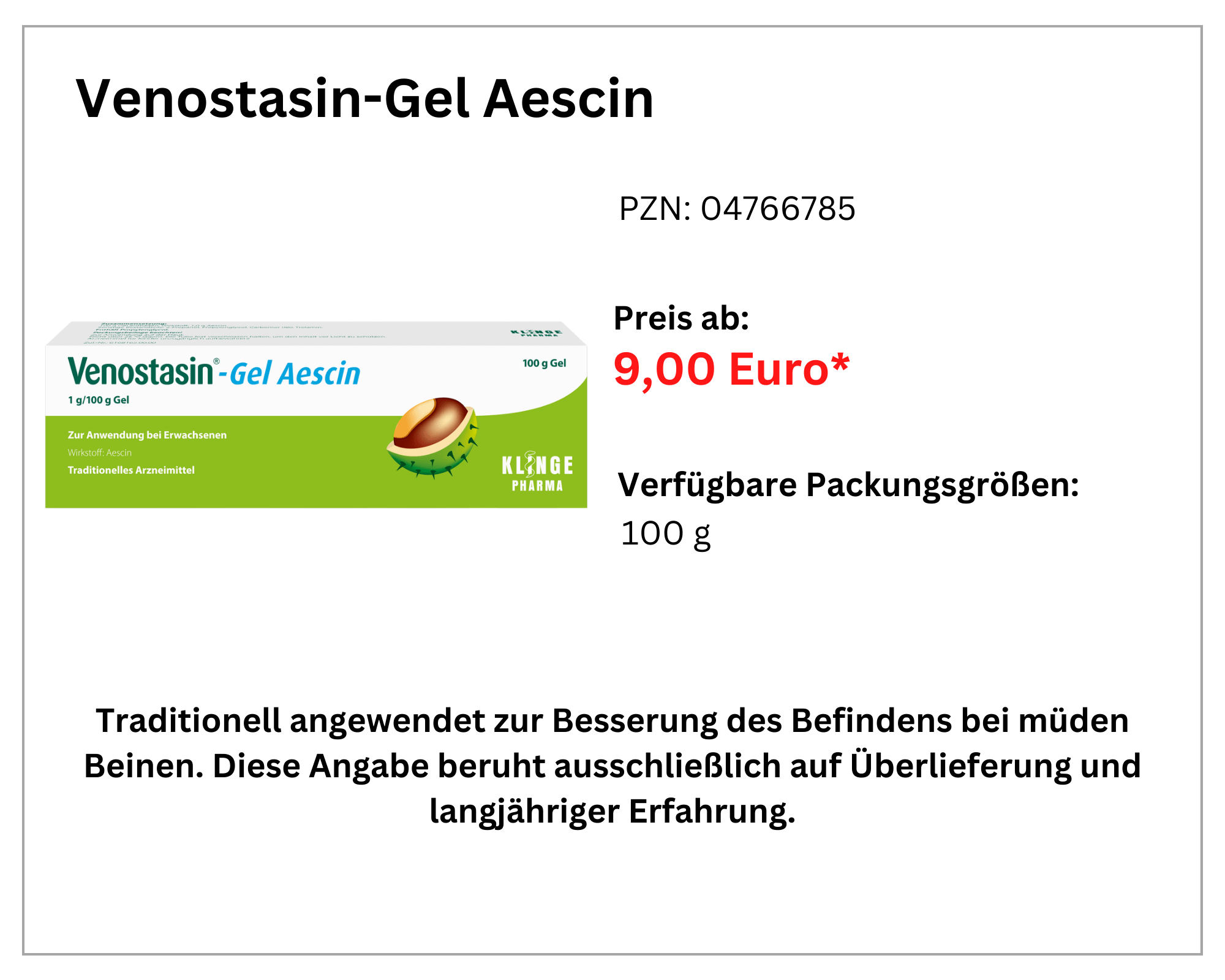  Venostasin Gel mit Aescin width=