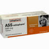 Ass- Ratiopharm 500 Mg Tabletten 50 Stück - ab 3,02 €