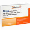 Diclo- Ratiopharm bei Schmerzen und Fieber 25 Mg Filmtabletten 20 Stück - ab 3,94 €