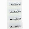 Tablettendose Morgens/Mittags/Abends/Nachts mit Blindenschrift Weiß Transparent 1 Stück - ab 0,81 €