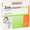 Zink Ratiopharm 25mg Brausetabletten 20 Stück - ab 2,65 €