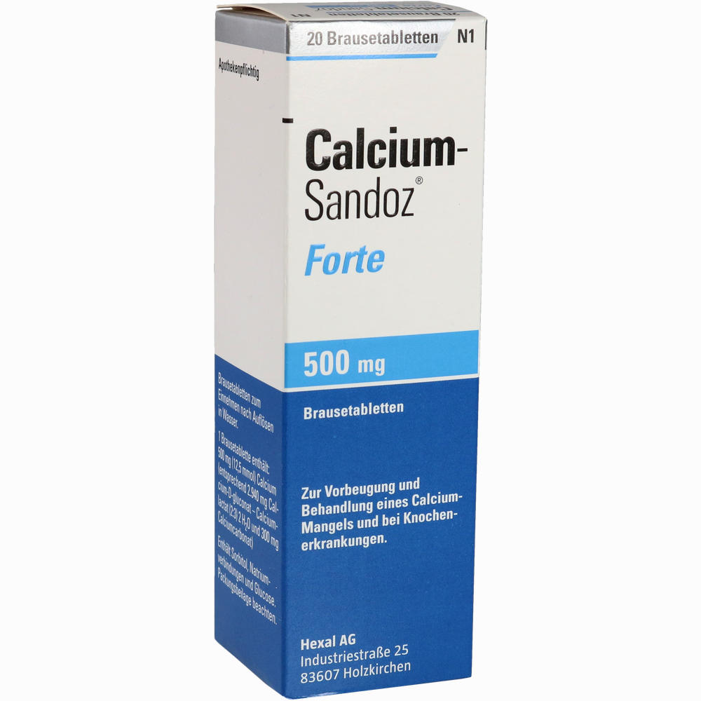 Calcium Sandoz Forte 500mg Brausetabletten Informationen Und Inhaltsstoffe
