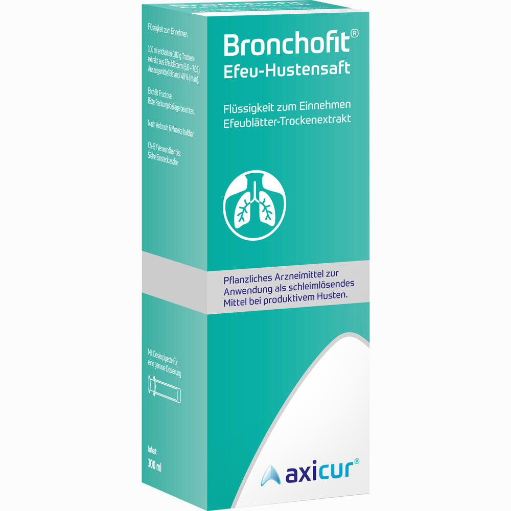 Bronchofit Efeu- Hustensaft 8.7 Mg/ml Fluid 100 ml  Preisvergleich ab  2,98 | Sparmedo