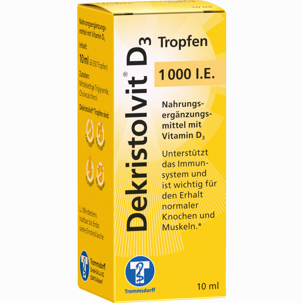 Dekristolvit D3 Tropfen 1000 I.e. 10 ml – Preisvergleich ab 7,65€