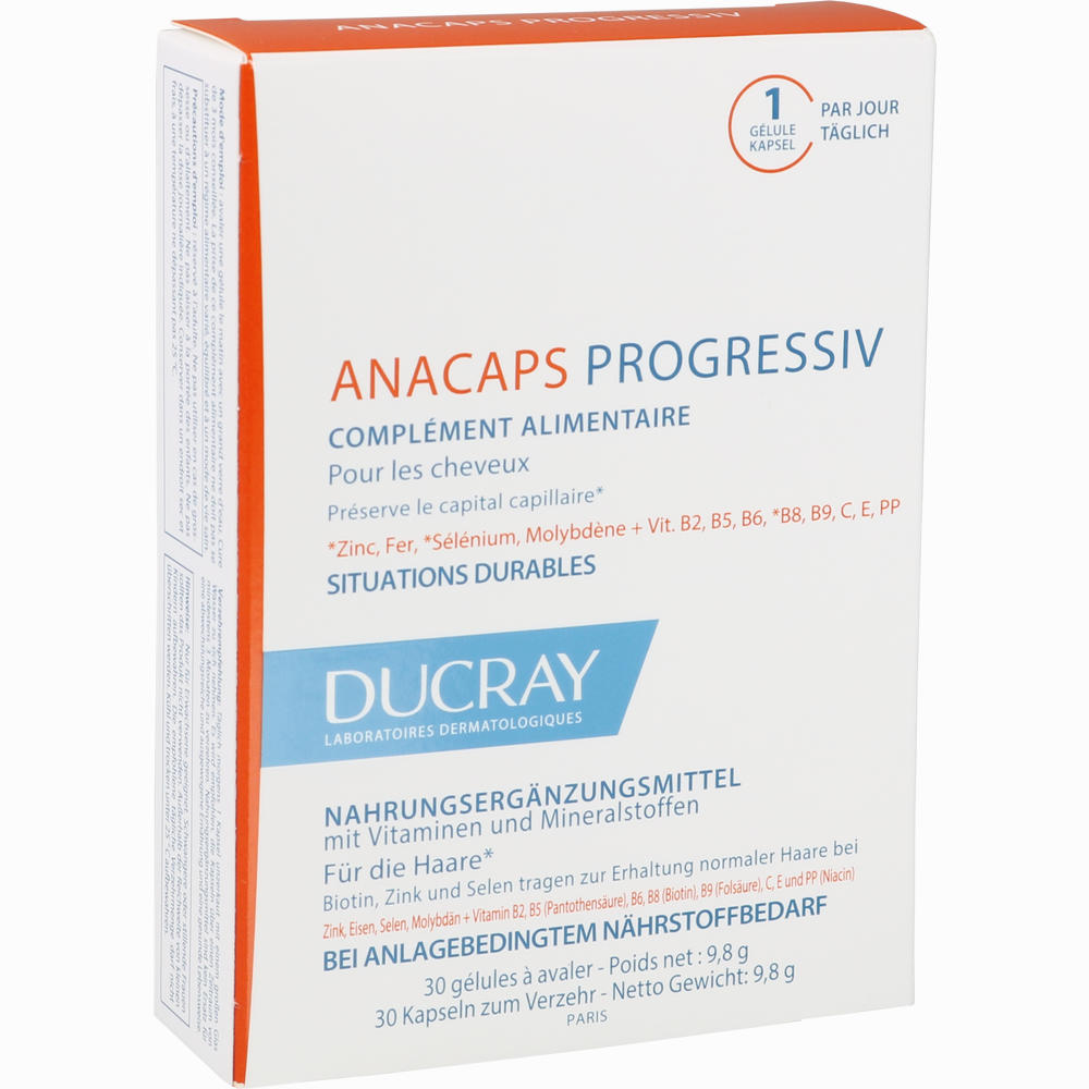 Ducray Anacaps Reactiv Kapseln Programm  1 Monat x 30 Tabletten 