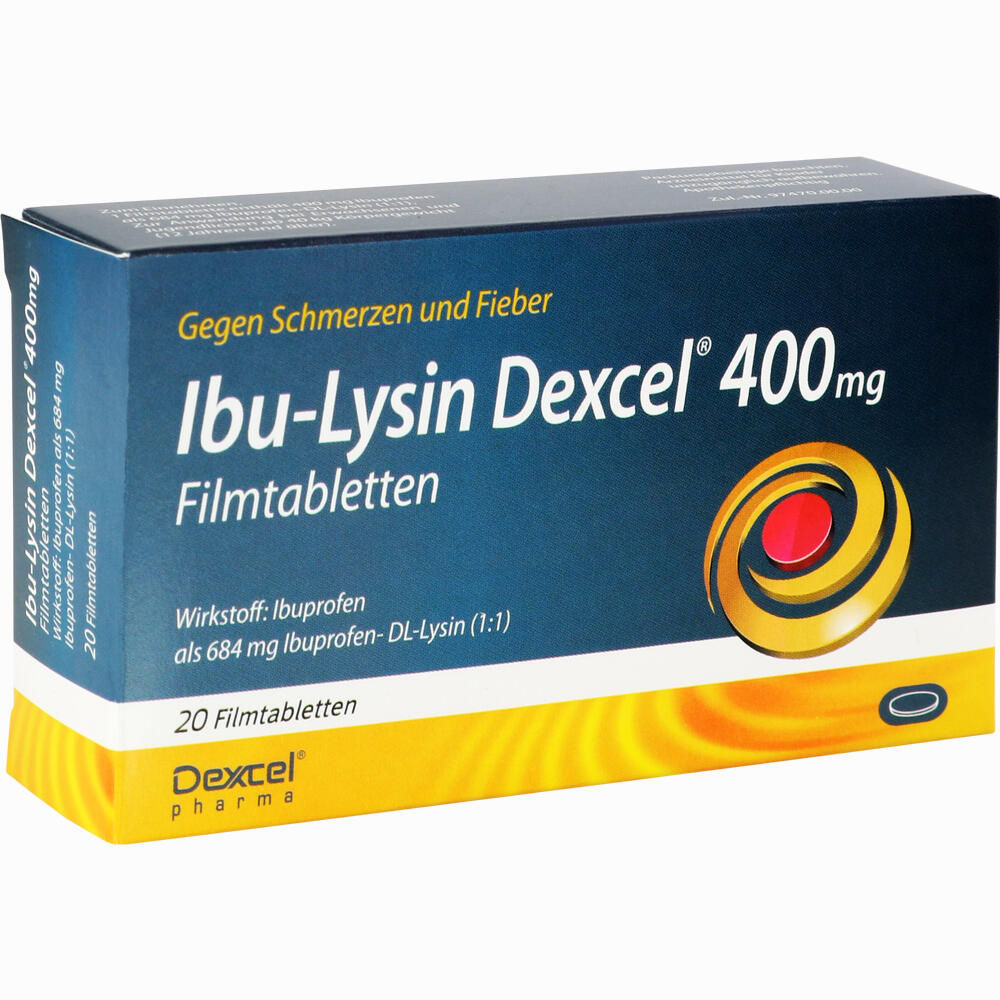 Ibu- Lysin Dexcel 400 Mg Filmtabletten » Informationen und Inhaltsstoffe