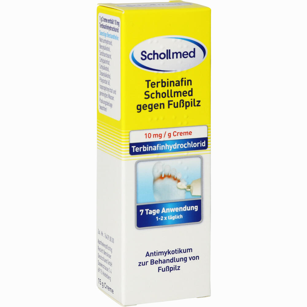 Terbinafin Fußpilz Schollmed gegen und Inhaltsstoffe » 10mg/g Creme Informationen