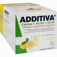Additiva Calcium + D3 + K2 Granulat  60 Stück - ab 5,92 €