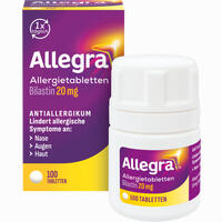 Allegra Allergietabletten 20 Mg Tabletten Dose 100 Stück