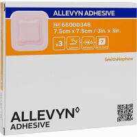 Allevyn Adhesive 7.5x7.5 Cm Haftende Wundauflage Verband Smith & Nephew GmbH 3 Stück