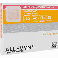 Allevyn Ag Gentle Border 7.5x7.5cm Verband 10 Stück