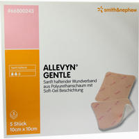Allevyn Gentle 10cmx10cm Verband Smith & Nephew GmbH 5 Stück