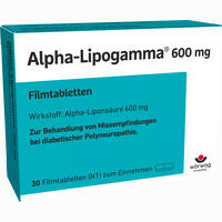 Alpha- Lipogamma 600mg Filmtabletten  WÃ¶rwag pharma gmbh & co. kg 100 Stück - ab 19,47 €