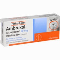 Ambroxol Ratiopharm 30 Hustenlöser Tabletten 20 Stück - ab 1,98 €