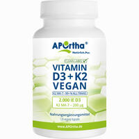 Aportha D3 2. 000 Ie + K2 Mk- 7 Cyclo 200ug Vegan 120 Stück