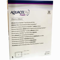 Aquacel Ag Foam Adhäsiv 25x30cm 5 St Verband 5 Stück