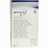 Aquacel Ag Hydrofiber- Verband 4x10cm 10 Stück