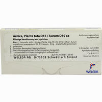 Arnica Planta T D15 Aurum Ampullen 8 x 1 ml 