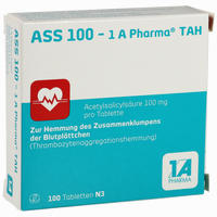 Ass 100 - 1 A Pharma Tah Tabletten 100 Stück - ab 0,61 €