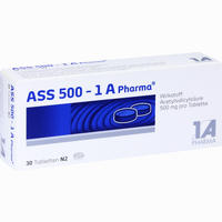 Ass 500- 1a Pharma Tabletten 30 Stück - ab 1,32 €