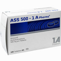 Ass 500- 1a Pharma Tabletten 30 Stück - ab 1,21 €