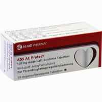 Ass Al Protect 100mg Magensaftresistente Tabletten  100 Stück - ab 0,95 €