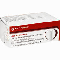 Ass Al Protect 100mg Magensaftresistente Tabletten  100 Stück - ab 0,91 €