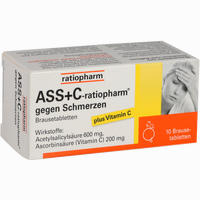 Ass + C- Ratiopharm gegen Schmerzen Brausetabletten 20 Stück - ab 3,11 €