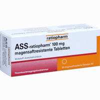 Ass- Ratiopharm 100 Mg Magensaftresistente Tablette Tabletten 100 Stück - ab 1,89 €