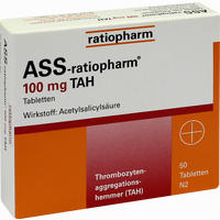 Ass- Ratiopharm 100 Tah Tabletten 50 Stück - ab 1,50 €