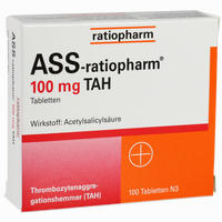 Ass- Ratiopharm 100 Tah Tabletten 50 Stück - ab 1,50 €