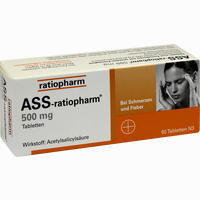 Ass- Ratiopharm 500mg Tabletten 100 Stück - ab 2,20 €