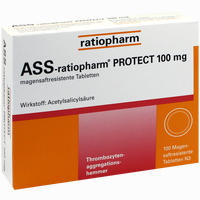 Ass- Ratiopharm Protect 100mg Tabletten 50 Stück - ab 1,49 €