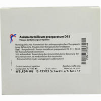 Aurum Metallicum Praeparatum D15 Ampullen 5 x 10 ml