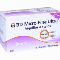 Bd Micro- Fine Ultra Pen- Nadeln 0. 25x5mm Emra-med 100 Stück