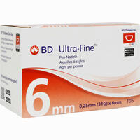 Bd Ultra- Fine Pen- Nadel 6 Mm Kanülen 105 Stück