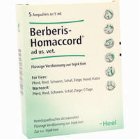 Berberis- Homaccord Ad Us. Vet. Ampullen  5 x 5 ml - ab 11,50 €