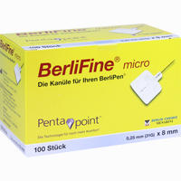 Berlifine Micro Kanülen 0.25x8mm 100 Stück