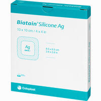 Biatain Silicone Ag Schaumverband 10x10cm  Coloplast GmbH 5 Stück