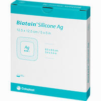 Biatain Silicone Ag Schaumverband 12.5x12.5cm  Coloplast GmbH 5 Stück