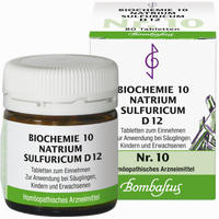 Biochemie 10 Natrium Sulfuricum D12 Tabletten Bombastus-werke ag 80 Stück - ab 2,59 €