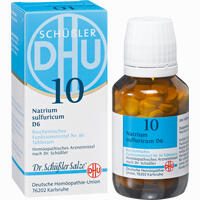 Biochemie 10 Natrium Sulfuricum D6 Tabletten Dhu-arzneimittel 200 Stück - ab 3,30 €