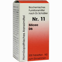 Biochemie 11 Silicea D6 Tabletten Dr. reckeweg & co 200 Stück
