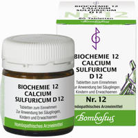Biochemie 12 Calcium Sulfuricum D12 Tabletten 80 Stück - ab 2,80 €